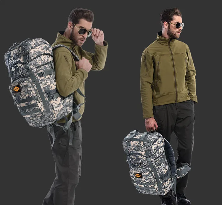 Mochila de Acampamento Viagem dos Homens 50l ao ar Livre Militar Tático Grande Capacidade Bolsas Montanhismo Bolsa Caminhadas Mochila Mod. 1257083 22 caminhadas mochila viagem dos homens