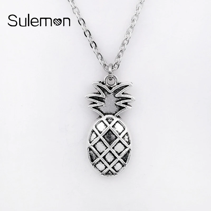 

Pineapple Necklace Fruit Pendant Stainless Steel Long Necklaces Cute&Romantic Women&Girl Summer Fashion Charm Jewelry SN43