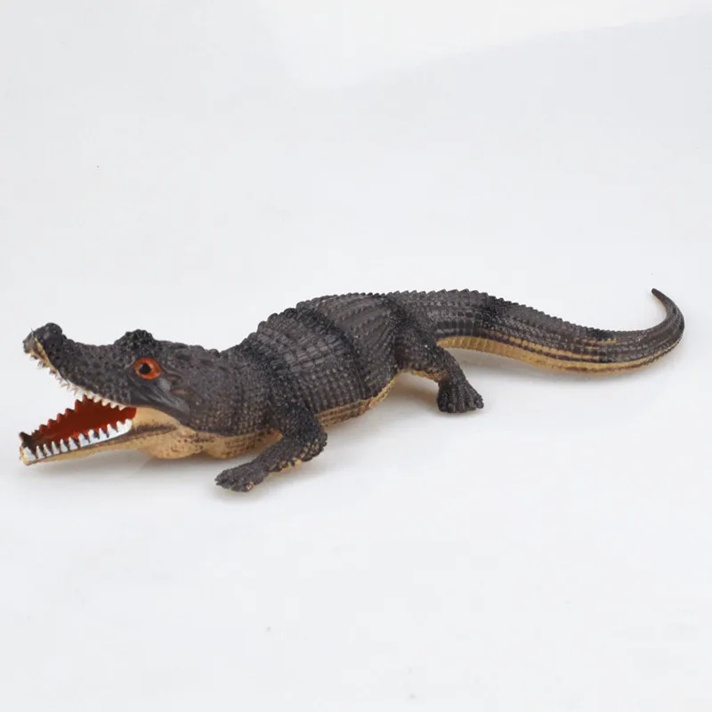 Реалистичные пластиковые крокодил хитрые игрушки поддельные змеи сад реквизит шутка шалость Хэллоуин - Цвет: Серый