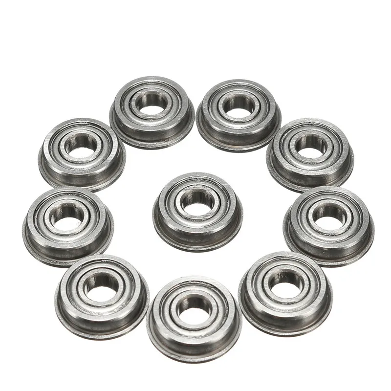 10PCS A Set F695zz Flanged Bearing Mini Metal Double Shielded Radial