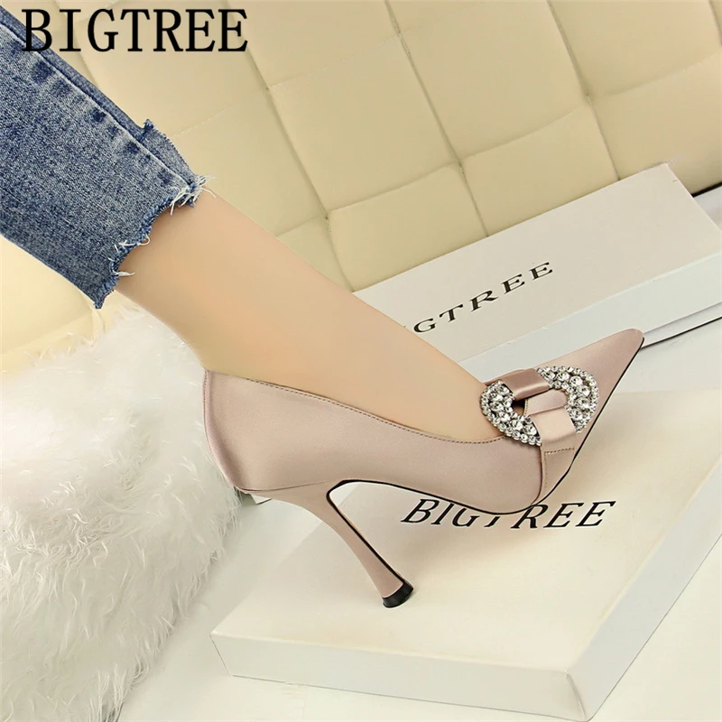 

dress shoes women bigtree shoes pointed toe high heels sexy evening shoes wedding heels ladies pumps rhinestone heels tacones