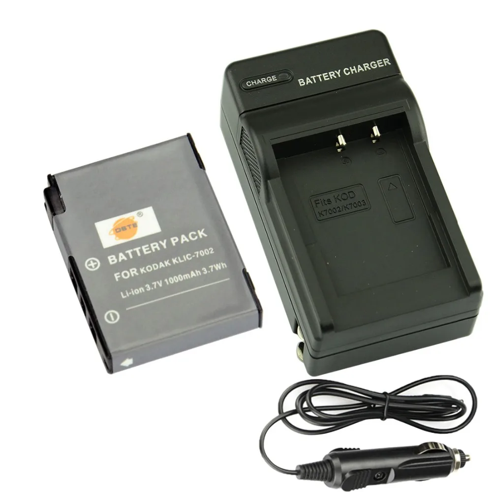 DSTE KLIC 7002 Rechargeable Battery with Travel and Car Charger for KODAK EasyShare V530 V603