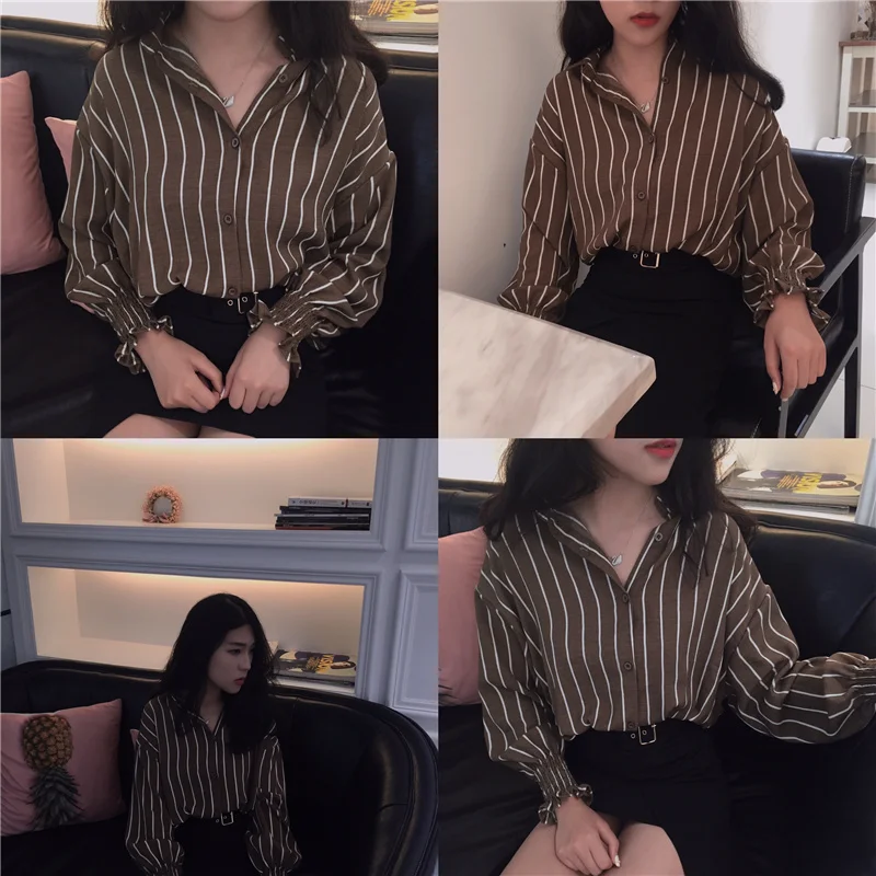 Women's Swanky Loose Fit Striped Formal Shirt Buyer Show 1