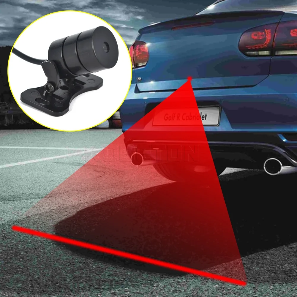 Car Laser Tail Fog Light Anti Collision car forlight Lamp Braking Parking Signal Warning Lamps Universal LED rear car fog light