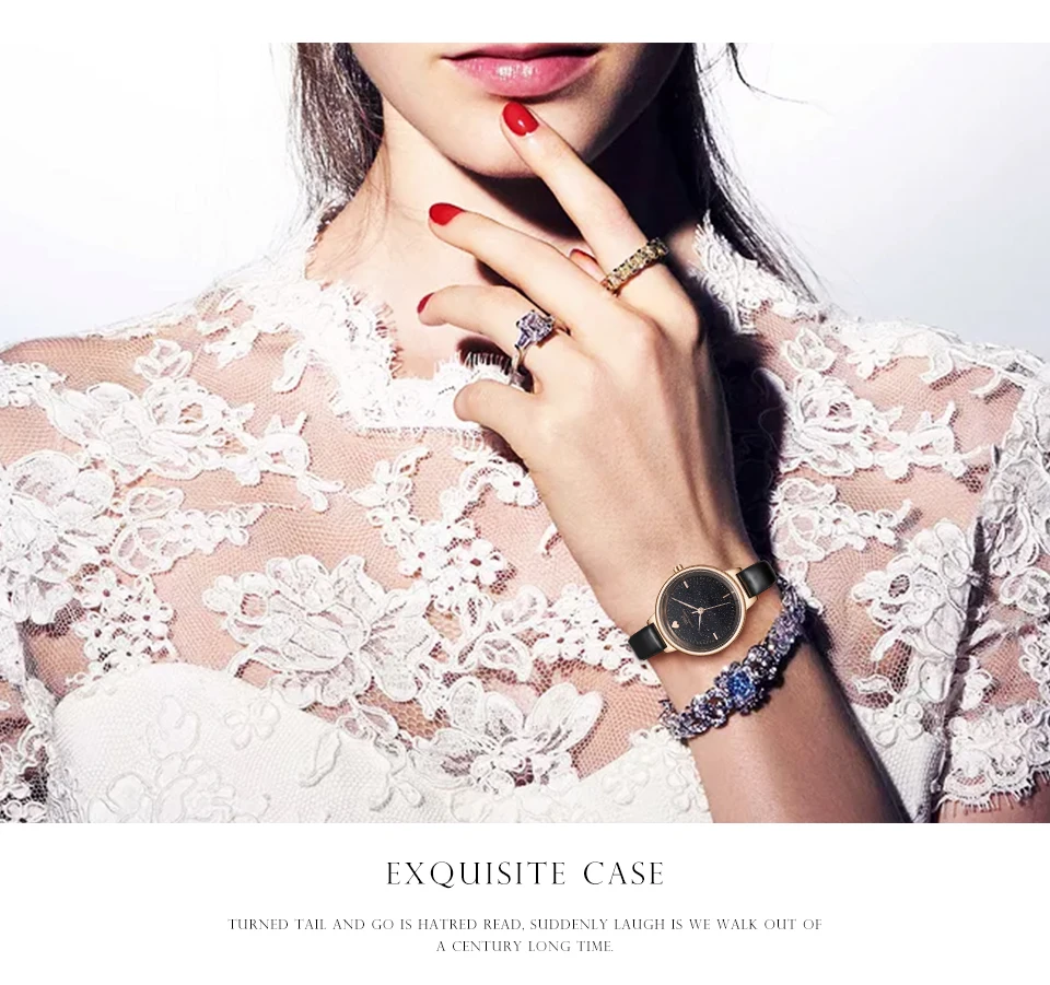 2018 Fashion Starry Sky Watch Women Love Heart Watch Thin Simple Female Watch 2