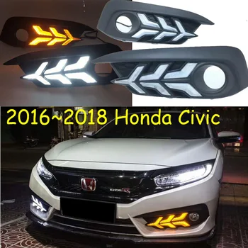 

one set car accessories for Honda Civic daytime light 2016 2017 2018 LED DRL headlight for Civic fog light