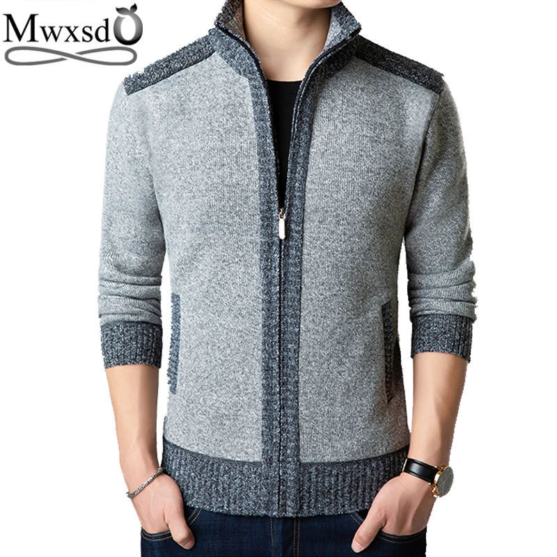 Mwxsd men warm sweater winter casual cardigan mens thick cardigan