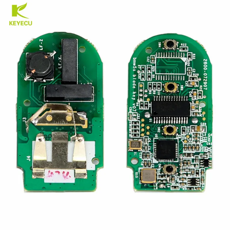 KEYECU YH черный смарт дистанционные брелки для ключей брелок 315 МГц/433 МГц для BMW серии F CAS4+/FEM 2011