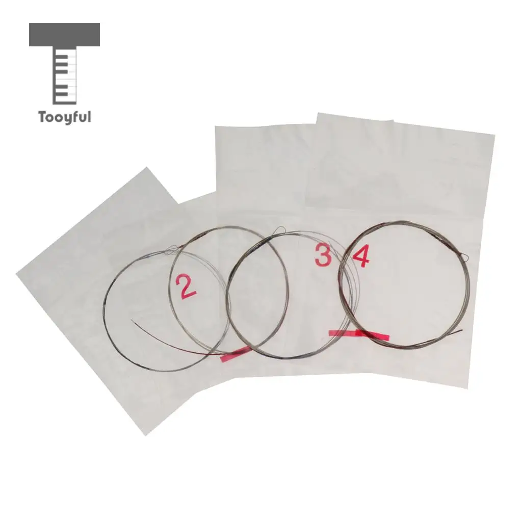 Tooyful Durable Alloy Chinese Lute Pipas String Set DIY Pipa Replacement Part Musical Instrument Accessory