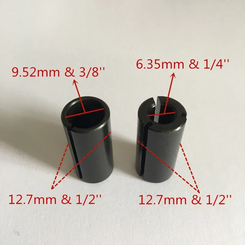 1,2 ''Втулка Конусная Зажимная гайка 12,7 мм Замена для фрезерного станка Makita RP2300 RP2301 RP2301 1/4'' 3/8 ''6,35 мм Цанга хорошего качества