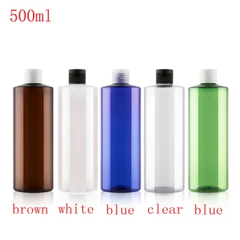 

12pcs/lot 500ml white Travel Portable Empty Plastic Flip Cap Bottle Cosmetic Shampoo Lotion Liquid Sample Bottle Dispenser Vials
