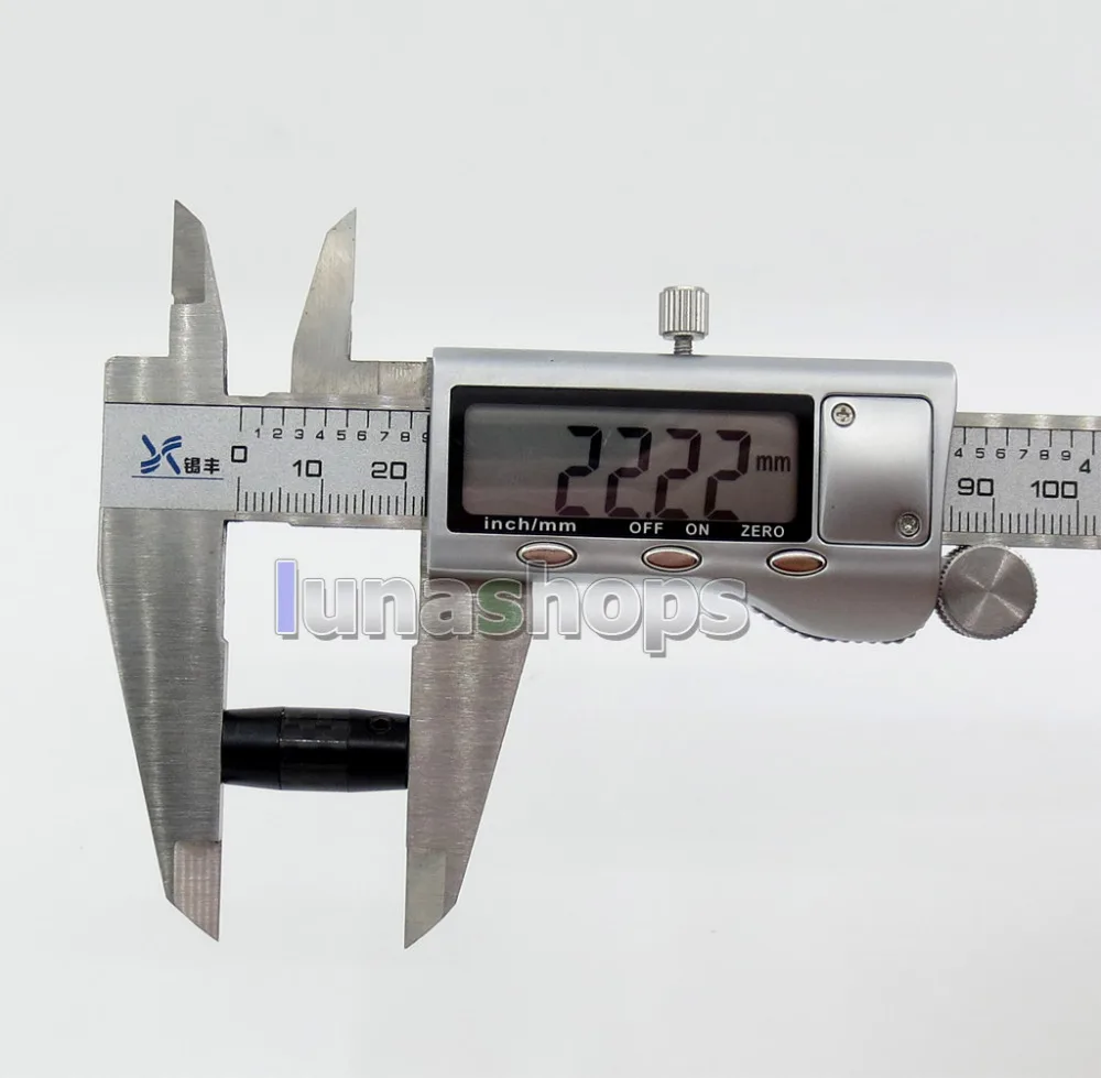 LN005849 Full Metal Carbon Headphone Cable Audio Y Splitter Adapter For DIY Custom Cable Dia 3 2mm 5 2mm