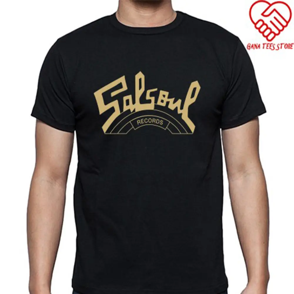 Новая мужская черная футболка с логотипом Salsoul Records размер S до 3XL летняя Мужская