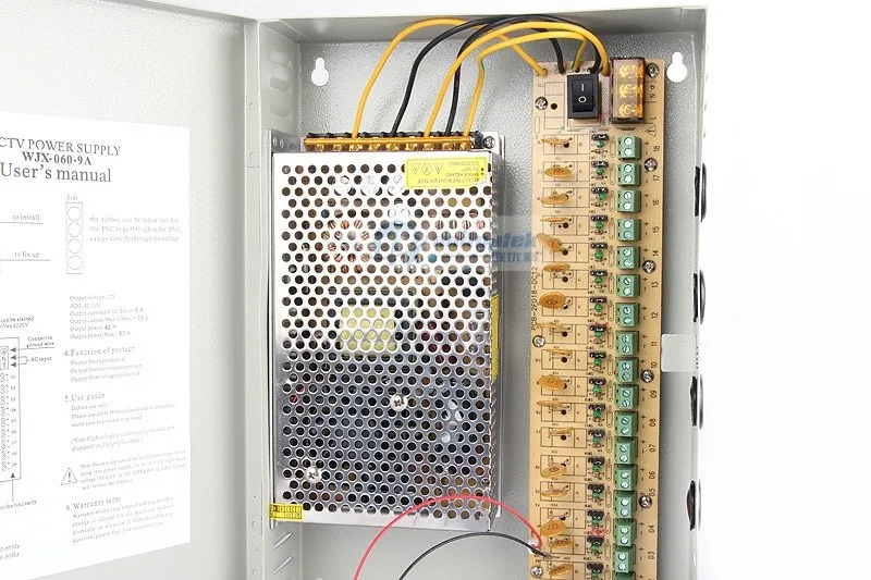 DC12V 20A 18 портовый адаптер камеры питания CCTV коробка автоматического сброса для DVR камеры s