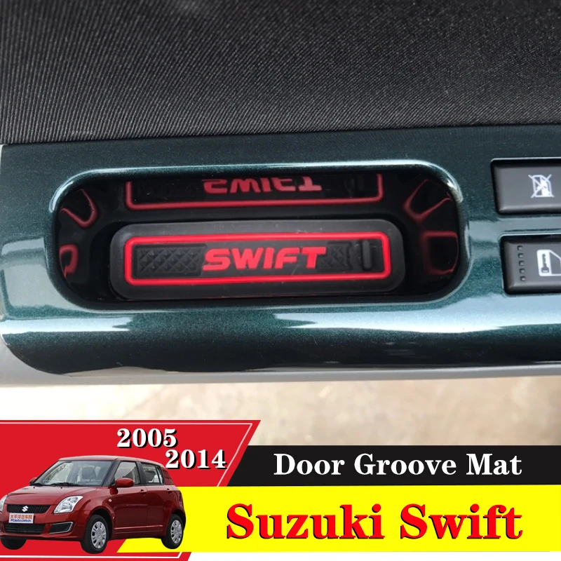 Gate slot pad For SUZUKI swift 1.2 SPORT Cup Holders Door Slot Mat Accessories