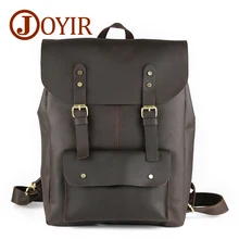 JOYIR 2018 Crazy Horse Cowhide Genuine Leather Men Backpack Vintage Large Volume Casual Travel School Male Laptop Bags Rucksack