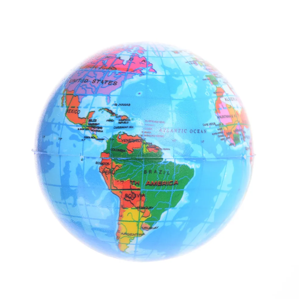 World Map Foam Earth Educational Toys Anti Stress Earth Ball Soft Sponge Squeeze Toys Autism Mood Relief Healthy Toys For kids