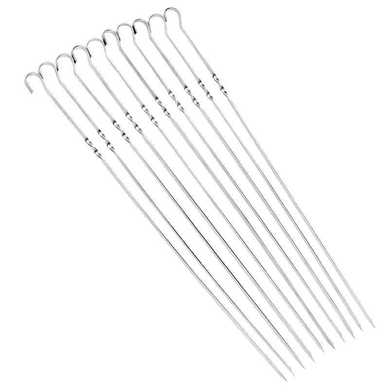 

Stainless Steel Hanging Oven Flat Prod 9 Type with Hook Anti-hot Thicken Hook Type BBQ Prod Safety Grill Flat Prod 100 Pcs/Lot