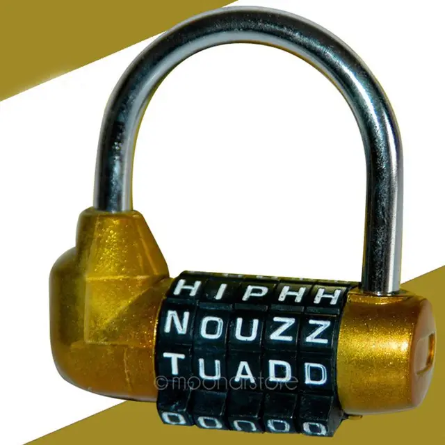 5 letter alloy combination padlock code password lock door cabinet letter locks