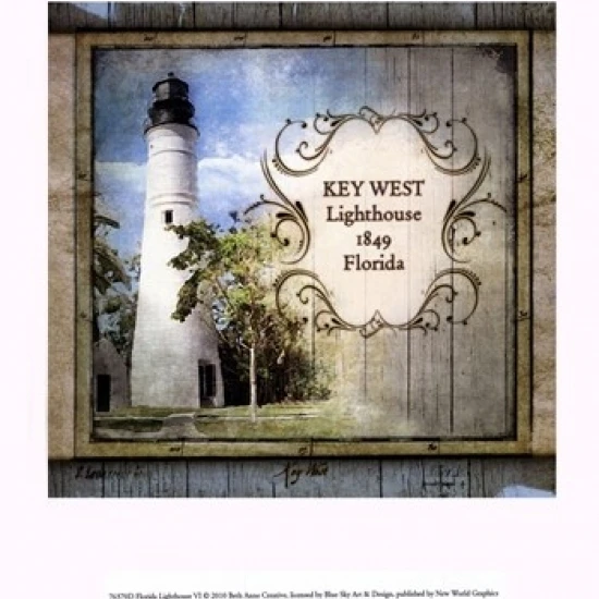 Florida Lighthouse VI Poster Print by Beth Anne Creative (10 x 13)
