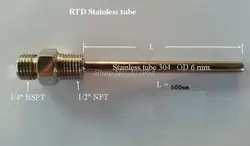 L = 500 мм нержавеющая труба 304 RTD гильзы