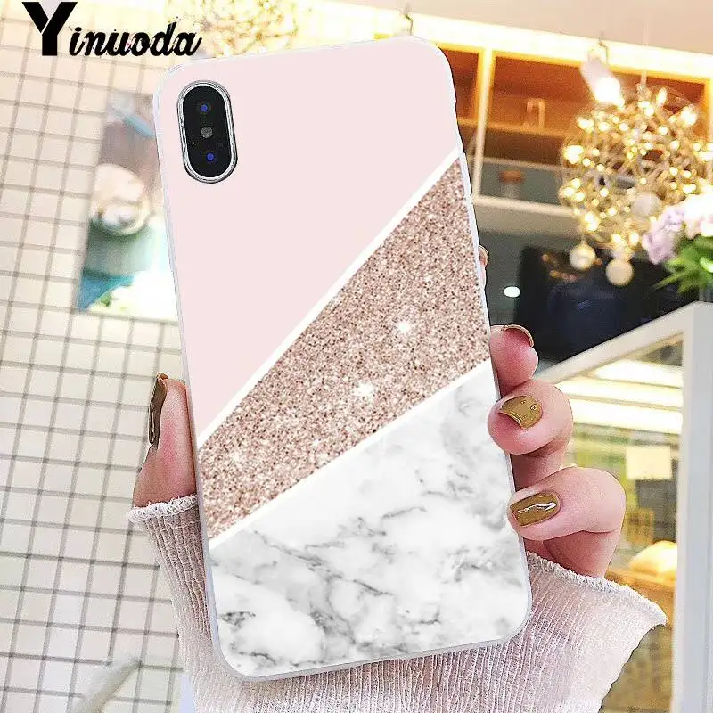 rose pink gold marble glitter stripes Design