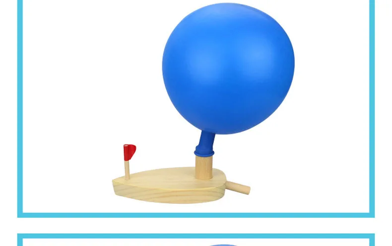 ZH 1 PC воздушный шар из дерева лодка младенческой классическая игрушка для плавания моделирование детские развивающие игрушечная лодка