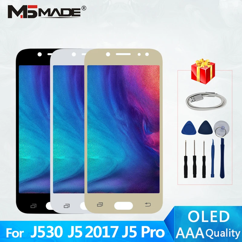 

AMOLED LCDs Samsung Galaxy J5 2017 J5 Pro J530 J530F LCD & Touch Screen Digitizer Display Replacement Assembly Parts