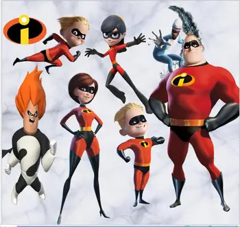 

The Incredibles Family Wall Art Sticker Removable Decals Home kids Nursery Decor d001 Free Shipping