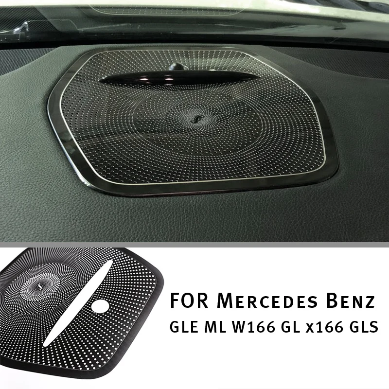 

Car Stereo Cover Auto Trim Interior For Mercedes Benz GLE ML W166 GL X166 GLS Car Styling Car Loudspeaper Deco Car Audio Sticker