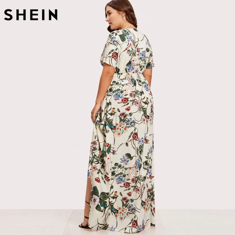 oversized casual v neck printed maxi dress oversized casual v neck printed maxi dress
