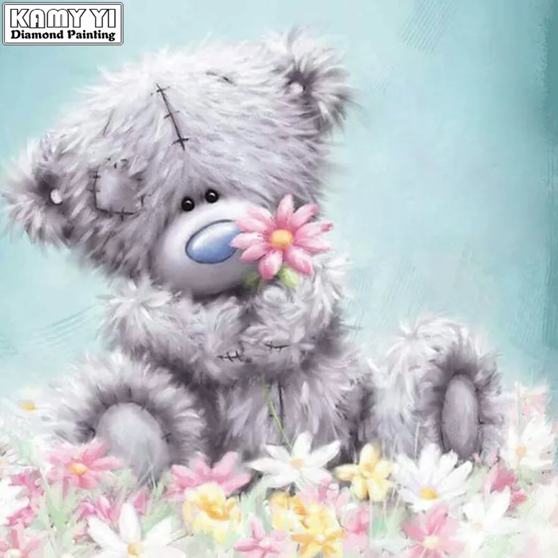 

Full Square/Round 5D Diamond Embroidery"Teddy Bear 4"Picture of Rhinestones Kits Diamond Painting Cartoon Series Kids Decor YLZ