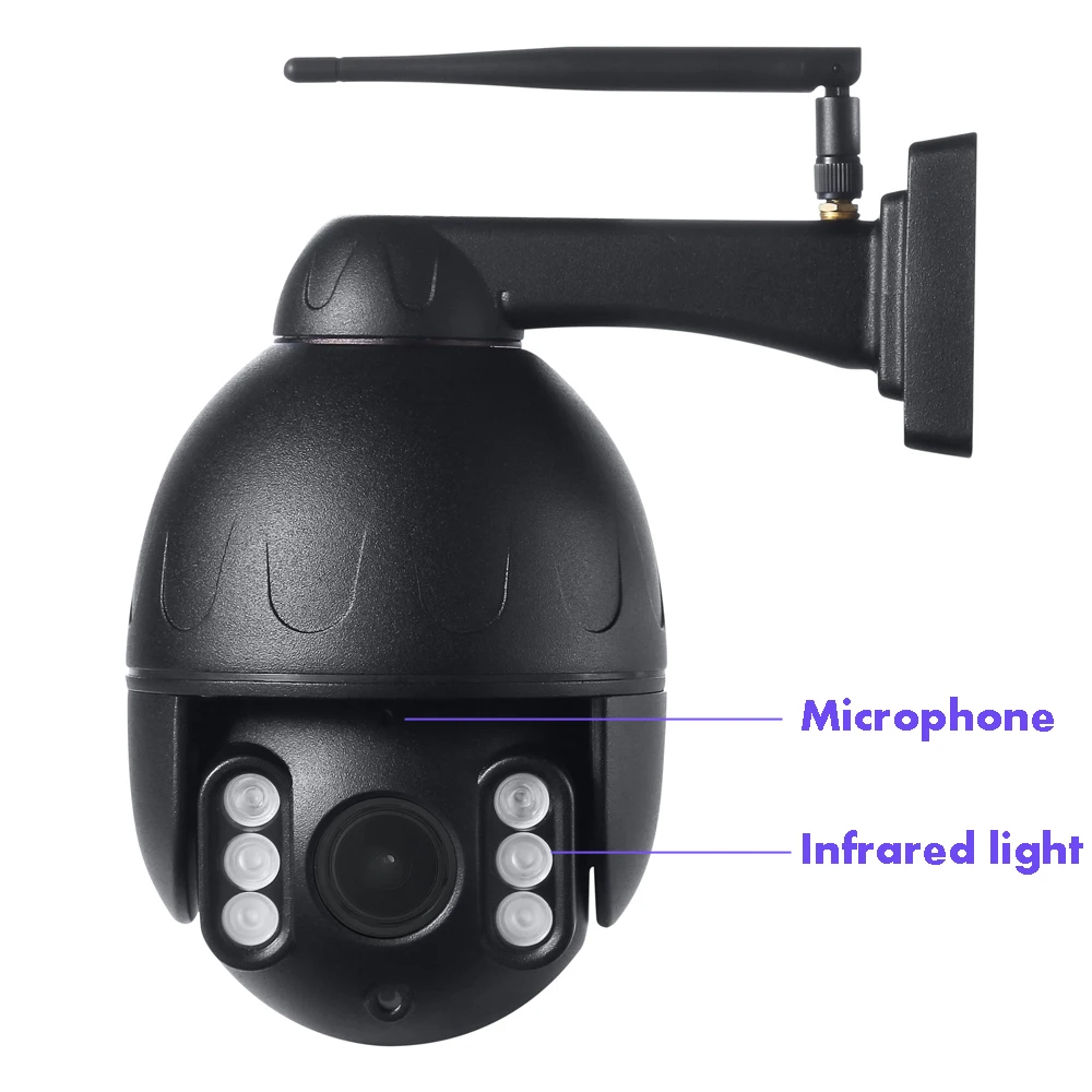 OwlCat Wireless Street IP Camera IP66 Waterproof WiFi Surveillance Camera Chamber with Microphone Speaker Talk 128GB SD Slot