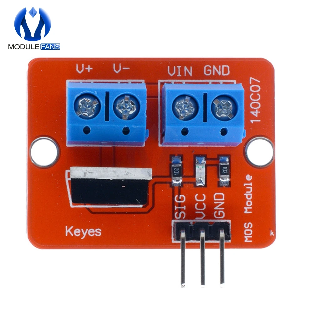 5 шт. верхняя кнопка Mosfet IRF520 модуль драйвера для Arduino MCU ARM Raspberry Pi 3 в мощность MOS PWM
