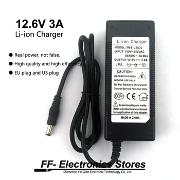 

Real Power Supply Li-ion Charger 12V 3A / 12.6V 3A AC 100-240V Converter Adapter EU Plug and US plug For Battery pack