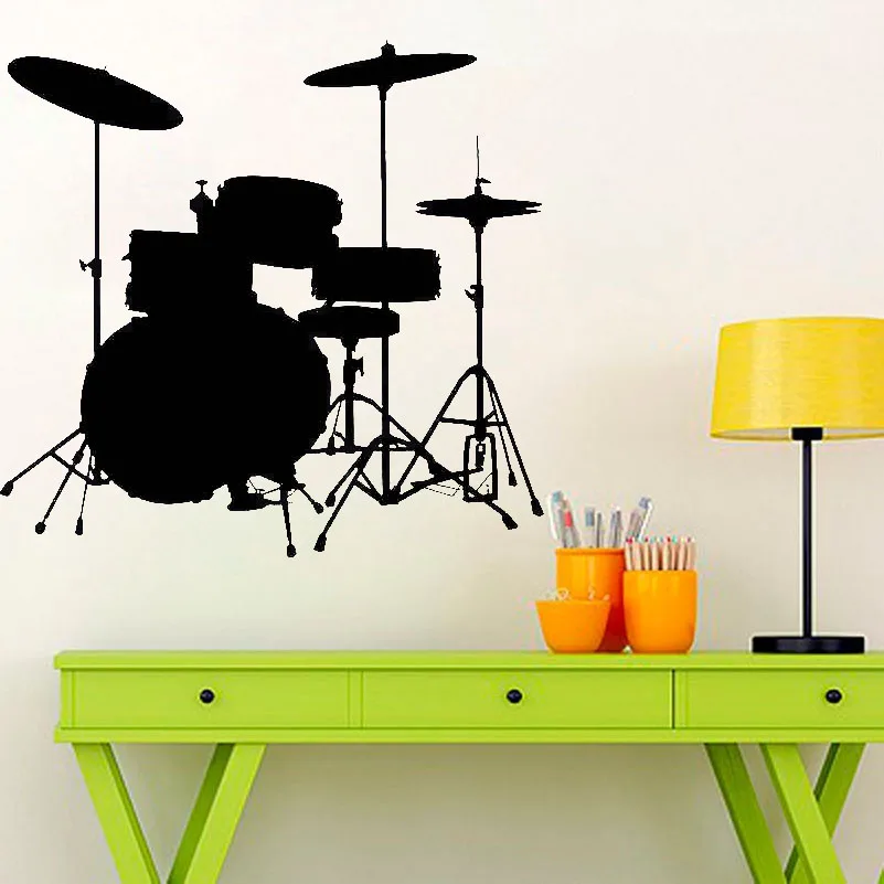 طبل مجموعة فن خيال جدار الشارات ديكور المنزل جدار الفن الجداريات الفينيل الموسيقى أداة غرفة نوم غرفة المعيشة خلفيات H172 طبل مجموعة فن خيال جدار الشارات ديكور المنزل جدار الفن الجداريات الفينيل الموسيقى أداة غرفة نوم غرفة المعيشة خلفيات H172