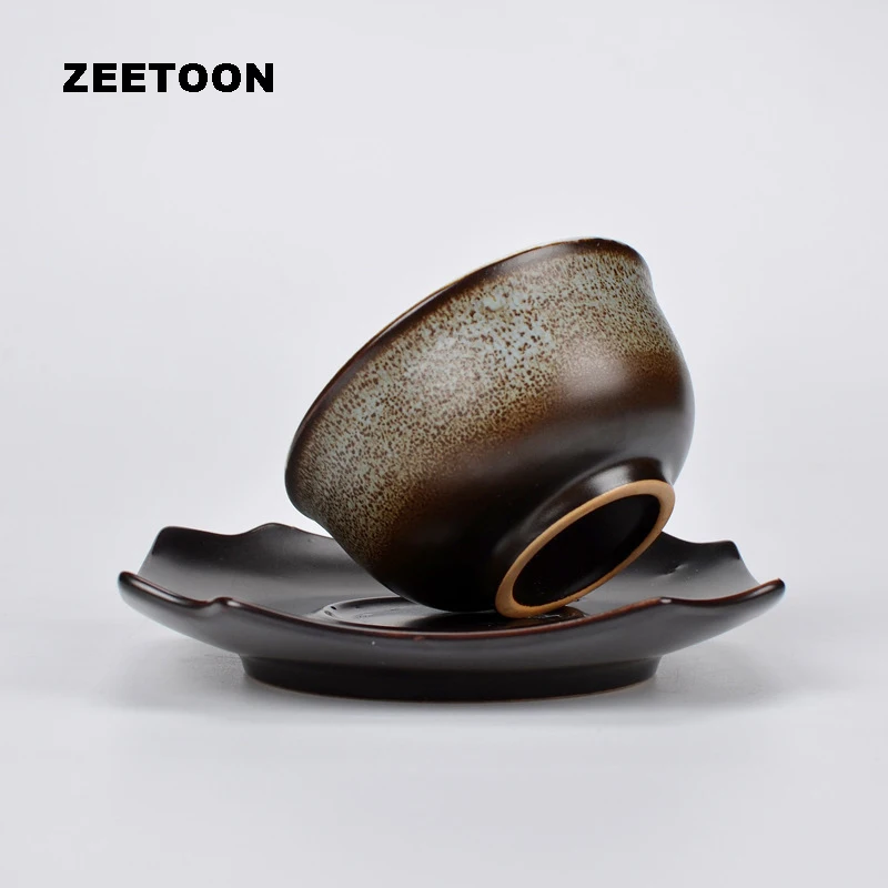 58ml Zen Japanese Style Tea Cup Saucer Sets Kung Fu Tea Sets Ceramics