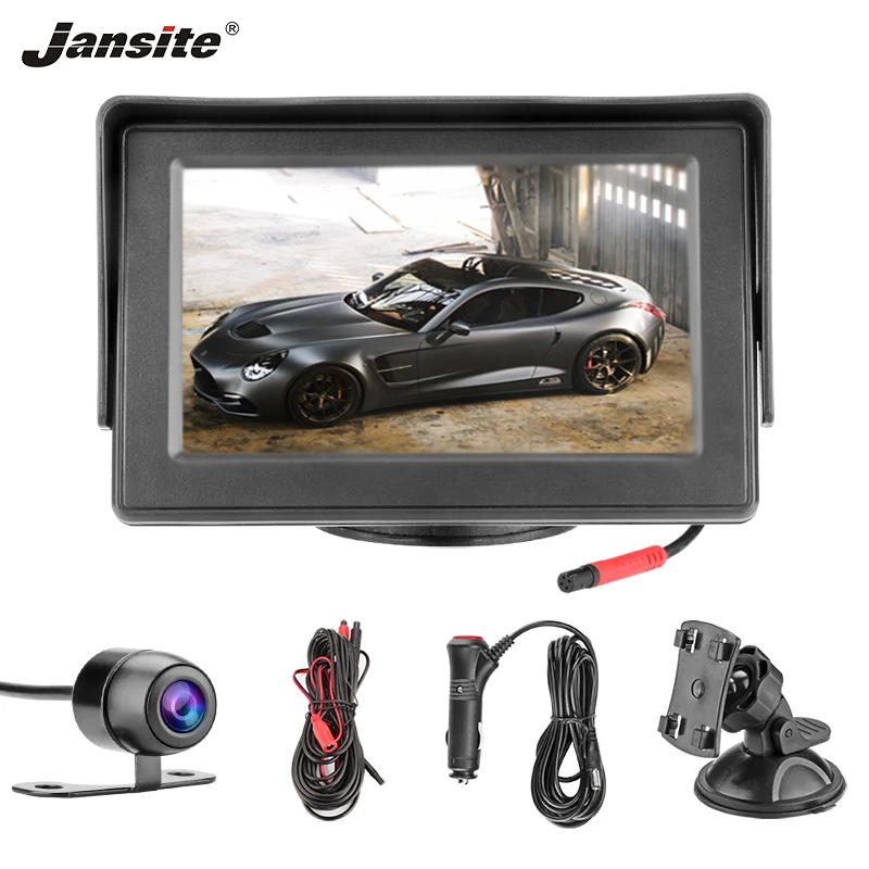 

4.3 Inch TFT LCD Car Monitor Display Reverse Camera Parking System Use with Guide Lines NTSC PAL+ Cigarette lighter power supply