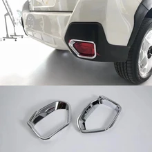 MONTFORD For Subaru XV Impreza 5-door 2017 2018 2019 Car Styling ABS Chrome Exterior Rear Fog Light Lamp Cover Frame Trims 2Pcs
