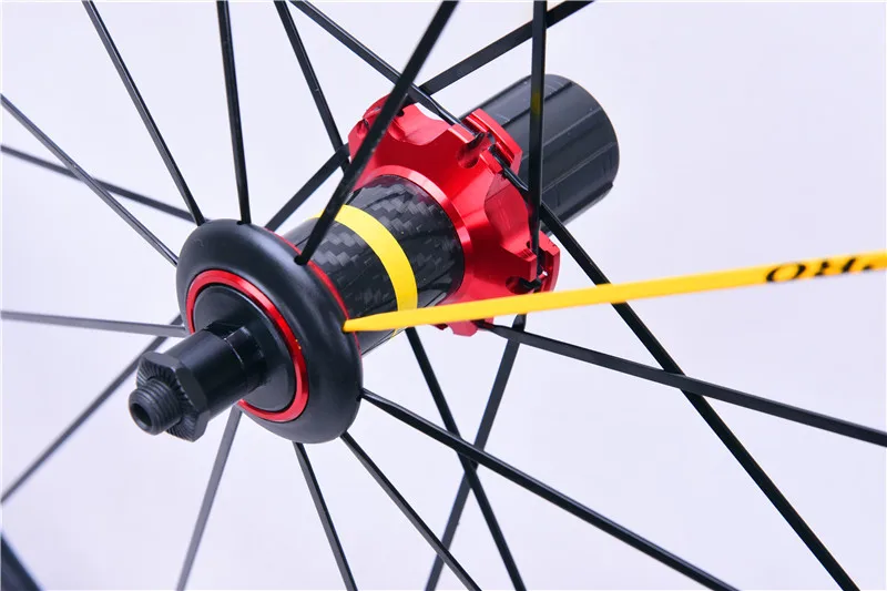Clearance Carbon Hub ultra light 700C 40mm road bike aluminum alloy rim wheelset bicycle gear set compatible with  sh imano  wheels 2
