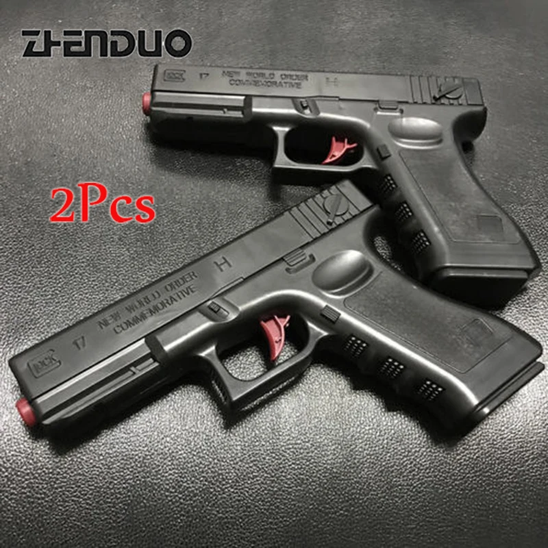 ZhenDuo-Toys-2Pcs-Set-Interactive-H12A-Black-Water-Gun-Manually-Recall-Simulation-Child-Manual-Toy-Gun