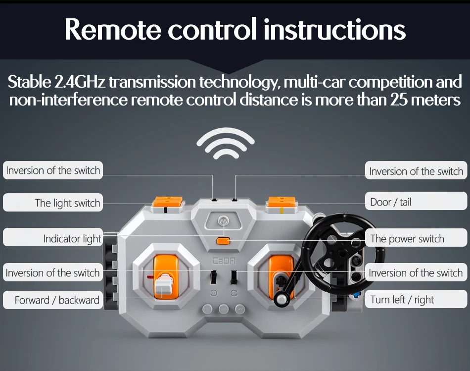 Tijolos de Carro Blocos de Construção de Controle Remoto de Corrida Brinquedos para Meninos Cada Resistência Não-rc Compatível Técnica Moc rc - 13 compatível técnica moc blocos de construção de