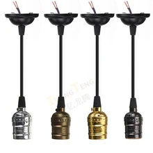 110 V 220 V Светодиодные лампы E27 ретро лампы Эдисона держатель застежки-молнии/включение/выключение светильника розетка промышленная лампа Подвески лампа на веревке базы