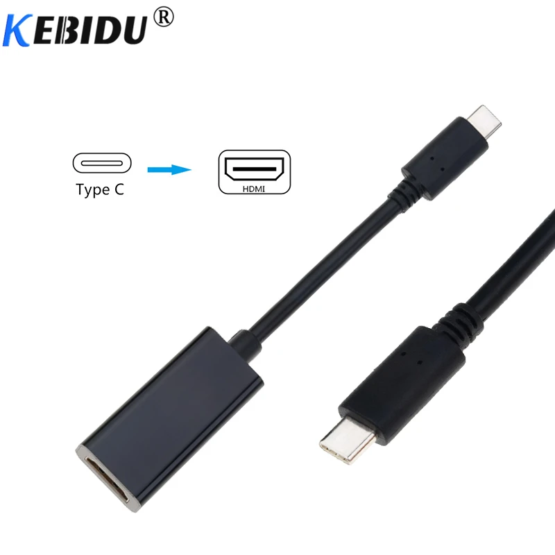 Kebidu USB C к HDMI адаптер 4 к 60 Гц Тип C 3,1 Мужской к HDMI Женский кабель адаптер конвертер для MacBook samsung htc HUAWEI LG