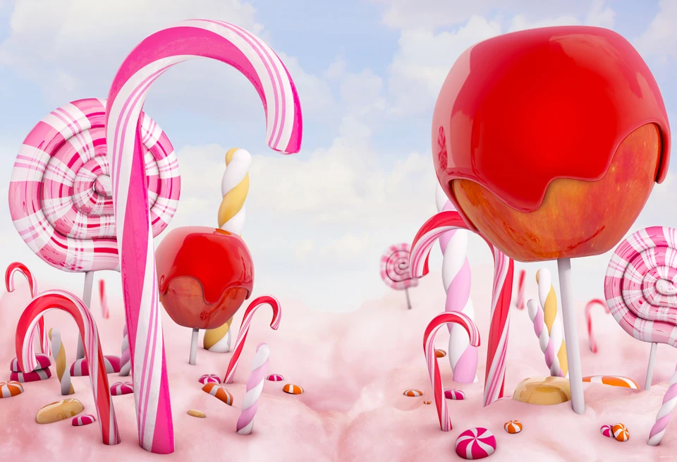 KATE Pastel Pink Background Lollipop Children Photo Background Fairy Tale Forest Baby Photography Backdrops for Photo Studio beaba solo pastel pink