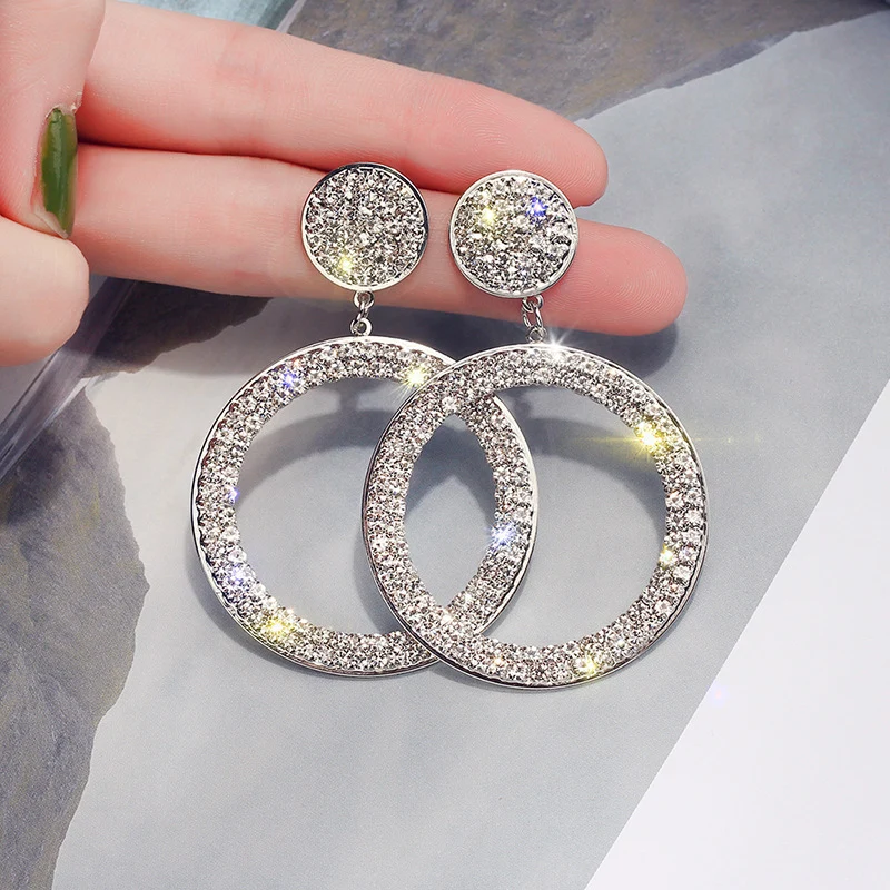 

Sale Vintage Bohemian Big Circle Dangle Earrings For Women Statement Geometry Round Earring Pierce Jewelry