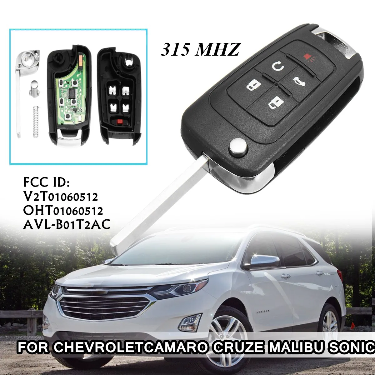 OHT01060512 Keyless Entry Remote Key Fob Transmitter For CHEVROLET