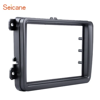 

Seicane Black Double 2 Din Car Radio Fascia for VW Volkswagen Touran Passat B5 B6 Golf Tiguan T5 Audio Cover Frame Dash Trim Kit