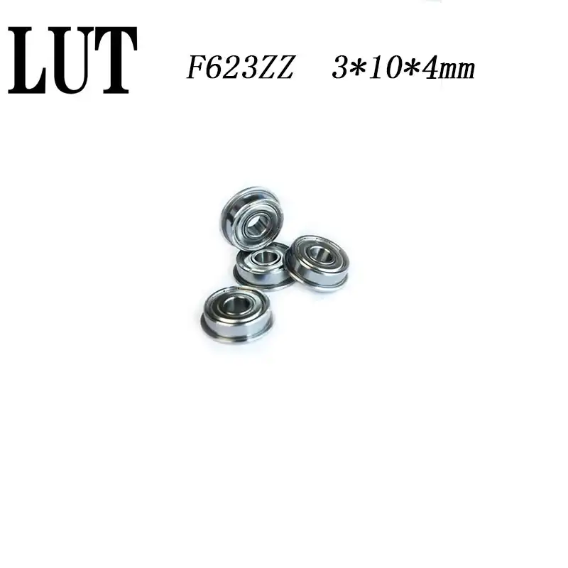 4 3x10x4 mm Metal Double Shielded flanged Bearing Ball Bearings with Flange 10 Fevas High Quality 10pcs ABEC-5 F623ZZ F623 ZZ F623Z 3 Outer Diameter: ABEC 1