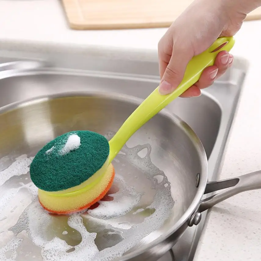 

Multifunction Kitchen Cleaning Brush Long Handle Dish Washing Brush